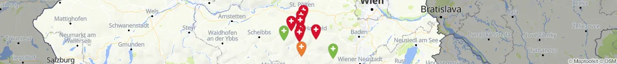 Map view for Pharmacies emergency services nearby Kleinzell (Lilienfeld, Niederösterreich)